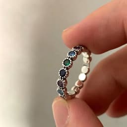 PANJBJ  925 Sterling Silver Double Layer Ring for Women Girl Gift Geometry Hollowing Out Minimalism Fashion Jewelry Wholesale