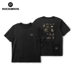 ROCKBROS Summer Cycling Jersey Elastic Quick Dry Breathable Short Sleeve T-Shirt Men Women Cycling Clothing Daily Casual Wear