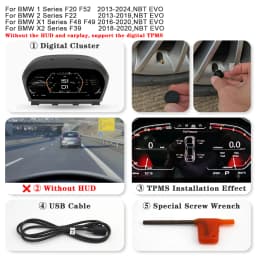 AUTOTOP 11" Car Digital Dashboard for BMW 1 2 Series F20 F52 F22 X1 F48 F49 X2 F39 F45 Aftermarket Digital Instrument Cluster
