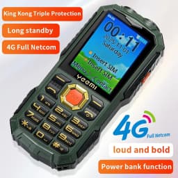 YEEMI Q5 LTE 4G Mobile Phone 2.4'' Screen 3000mAh Dual SIM HD Call Camera FM Double LED Flashlight Type-C Outdoor Button Phone