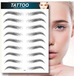 4D Hair Like Eyebrows Makeup Waterproof Eyebrow Tattoo Sticker Long Lasting Natural Fake Eyebrow Stickers Cosmetics 10 pairs 1PC
