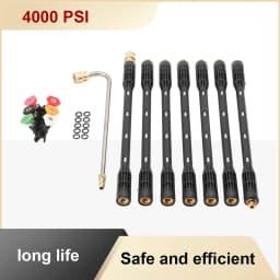 1/4" Quick Connector Gutter Cleaning Tool 4000PSI Pressure Washer Extension Wands Roof Cleaner with Nozzles