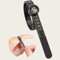 Ring Sizer with Magnifier US UK EU HK Size Scale Finger Measuring Ruler Professional Jewelry Ring Size Tool