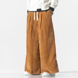 Men Corduroy Pants Harajuku Mens Solid Color Wide Leg Harem Pants Mens Vintage Streetwear Casual Jogging Trousers Oversized 5XL