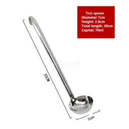 Stainless Steel Long Handle Ladle Serving Spoon Big Round Dinner soup Scoop Buffet Creative Kitchen Cooking Utensils Tableware