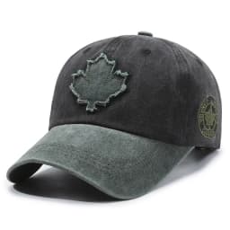 European and American Maple Leaf Retro Baseball Men and Women Washed Cotton Duck Tongue Spring Summer Outdoor Color Matching Hat