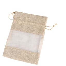 20pcs Christmas Window Jewelry Drawstring Pouch Burlap Gift Linen Bundle Pocket Jute Sack Candy Gift Storage Bags