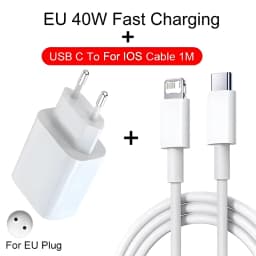 40W Fast Charger For Apple Original iPhone 18 17 16 15 7-14 Pro Max Type C To Lightning Fast Charging USB C Cable Quick Charger