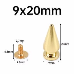 5/10/20Pcs Meetee Metal Punk Rivets Screwback Cone Studs Spikes for Leather Crafts Garment Rivet Bag Decor Nails DIY Accessories