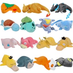 Anime Pokemon Plush Toy Sleeping Charizard Charmander Psyduck Snorlax Stuffed Doll Animal Pillow Peluche Pillow Birthday Gift