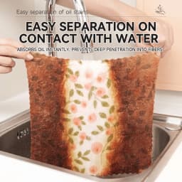 5/20/30pcs Floral Kitchen Towels Thick Absorbent Hand Towels for Kitchen Bathroom Car Cleaning, Quick-Dry Reusable Soft Cloth