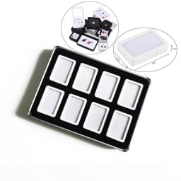 Loose Diamond Gemstone Display Case White Foam Round Gems Holder Jar Insert Gem Stone Pendant Beads Storage Liner Organizer Tray