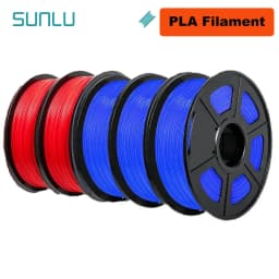 SUNLU 5KG 3D PLA/PETG/PLA PLUS/Clear Filament 1.75mm 5Roll 1KG Printer Neatly Wound 3D Filament for 3D Printer & 3D Pen