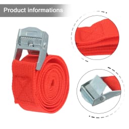 1X 1M Lashing Strap W/ Buckle Nylon Quick Release For Cargo Tie Down Luggage Bag Packing Straps Tied With Zinc Alloy Buckle Hook