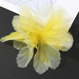 5PC 3D Organza Artificial Flowers Head For Home Wedding Decoration Gradient Bridal Headwear DIY Clothing Making Hair Accessories