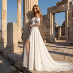 Elegant Satin Off Shoulder Wedding Dresses Long Ball Gown With Train 2025 Vestido Novia Slit Lace Bridal Gown For Women