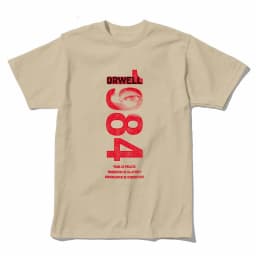 Coolmind U0014-T2 1984 Graphic Print Men T Shirt O-Neck Loose Tshirt Men 100% Cotton Tee Shirts