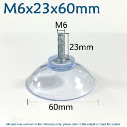 M4 M5 M6 M8 Transparent Suckers With Screw PVC Plastic Sucker Pad Holder Turn Nut Glass Table Tops Storage Tool Hooks