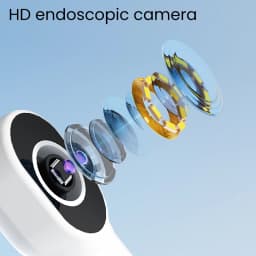 WiFi Oral Endoscope Wireless Visual HD Borescope with 8 LED Light Handheld Oral Care for iPhone, Android