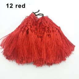 100Pcs Tassels 13cm Silky Floss Bookmark Tassels with Cord Loop Chinese Knot Tassel Fringe Jewelry Making DIY Craft Accessories