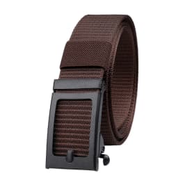 Ratchet Belt for Men Work Casual,1 3/8inch Wide Quick Release Automatic Slide Buckle Nylon Webbing Waist Belt,Gifts for Dad
