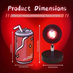 1PC USB Sunset Projection Lamp with 180° Rotatable Heart-Shaped Light, Perfect for Bedroom Decor, Photography Lighting & Room Am