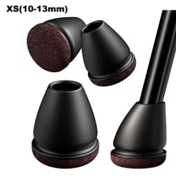 8PCS Chair Leg Floor Protectors 15° Diagonal Thick TPE Pads Silicone Felt Foot Covers for Hardwood Furniture Table Feet