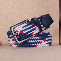 New Men Belt High Quality Patchwork Color Canvas Men‘s Belts Unperforated Alloy Pin Buckle Men Nylon Belts Sport Jeans Bels
