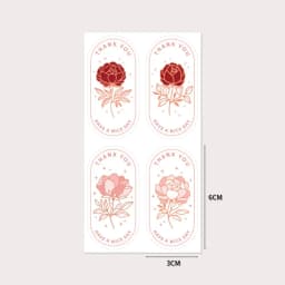 100pcs/25sheets Cute Rectangular Sticker Gift Box Decor Open Me Stickers Thank Stickers for Small Packaging 3 * 6CM