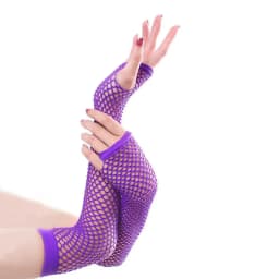 1pair Womens Long Fishnet Net Gloves Fingerless Mesh Gloves Punk Rock Fancy Night Club Party Arm Warmer Gloves Sexy Gloves