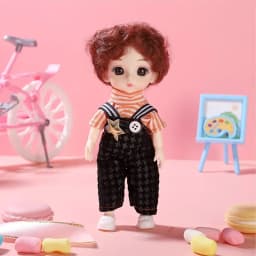 16cm DIY Dress Up Doll BJD Doll 1/12 with Clothes and Shoes Movable 13 Joints Cute Sweet Face Girl Gift Child Toys Princess Doll