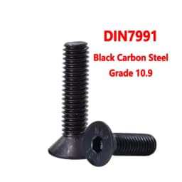 3-150pcs DIN7991 Black Steel 10.9 Hex Socket Countersunk ISO7380 G10.9 Round Allen Hexagon Socket Screw M2 M2.5 M3 M4 M5 M6 M8