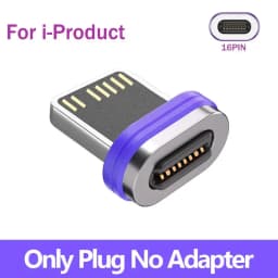 For iPhone Laptop 240W 16pin Magnetic OTG Adapter Type C Female to Type C IOS Micro Male Converter PD 5A Fast Charging Adapter