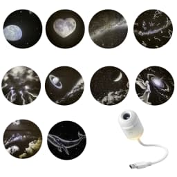 WACUAAO 10-in-1 Galaxy Projector Planetarium 360° Flexible Night Light Heart Moon Saturn Zodiac Aesthetic Bedroom Decor Gift