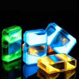 Luminous quicksand fluorescent gas lighter windproof creative transparent shell cigarette accessories give boyfriend trendy gift