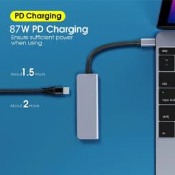 KEBIDUMEI 5 in 1 USB C Docking Station Type-C To HDMI-Compatibility HUB Multi Port Splitter PD Charging USB Adapter For Laptop