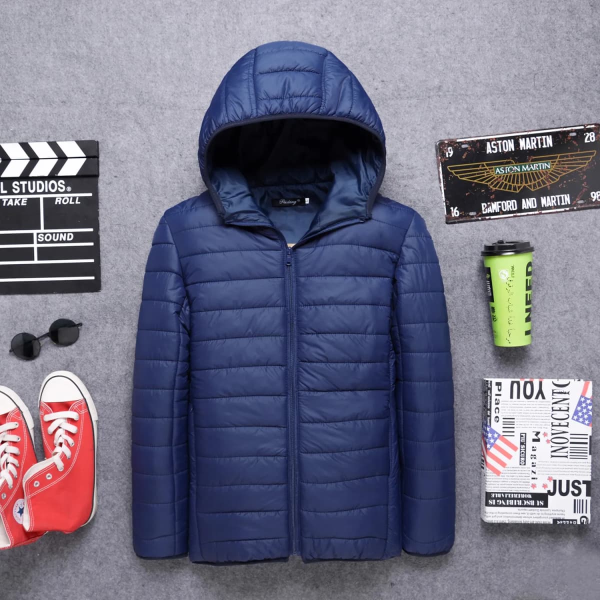 Men's down Cotton Jacket Spring Autumn Winter New Trendy Brand Lightweight Thickened Bread Coat Short Standard Fit Casual