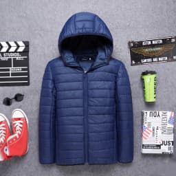 Men's down Cotton Jacket Spring Autumn Winter New Trendy Brand Lightweight Thickened Bread Coat Short Standard Fit Casual