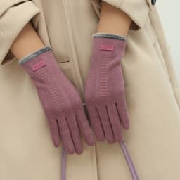 Winter Women's Gloves Vintage Windproof Touch Screen Keep Warm Velvet Gloves for Women Plush Riding Driving Solid Color ST2207