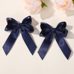 2pcs/set Large Satin Ribbon Bows Hair Clip for Women Girls Sweet Ponytail Holder Bowknot Hairpin Barrettes Hair Accessories Gift