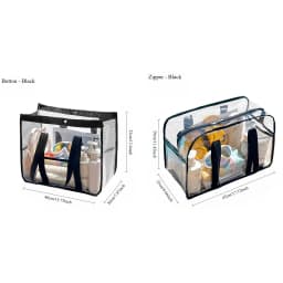 Transparent Zipper Storage Bag with Handle, Large Travel Organizer for Home and Travel, Durable and Practical Design