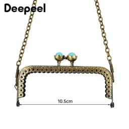 1/2/3/5Pcs 10.5cm Antique Bronze Purse Frame Handle Metal Kiss Lock Clasp with Pearl Coin Wallet Clutch Bag DIY Accessories