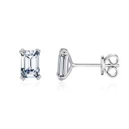 MODIAN 925 Sterling Silver Shinning Clear Cubic Zirconia Stud Earrings For Women Simple Daily Office Wedding Engagement Jewelry