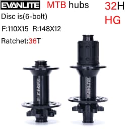 EVANLITE MTB Hub Elbow Six Nails Dt350 240, 28H/32H Hg/xd/MS 141x10 148x12, Ratchet Structure 36T/60T
