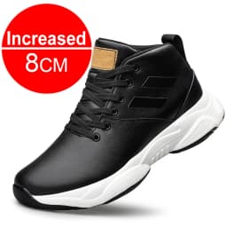 Sneakers Heightening Shoes Breathable Elevator Shoes Height Increase Shoes Leather Shoes Insoles 8CM Man Height Increasing Shoes