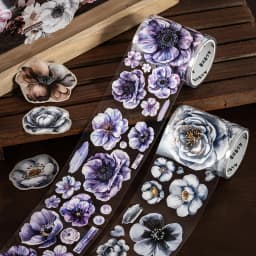 Journal GO 5x200cm Exquisite Rose Flower PET Tape Collage Material DIY Photo Frame Notebook Scrapbooking Decor Masking Tape