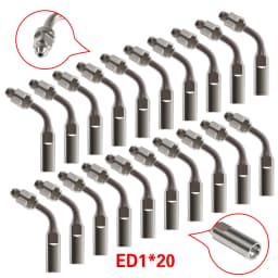 20 PCS Multifunction Dental Ultrasonic Scaling Endo Tips Fit DTE SATELEC Handpiece