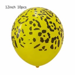 4/10Pcs 22inch 4D Round Animal Printed Leopard Zebra Tiger Giraffe Foil Balloons Jungle Safari Birthday Balloons Party Decor