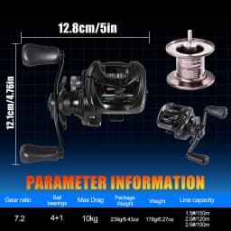 SOUGAYILANG SSX DC Baitcasting Fishing Reel Digital Control Longcast 7.2:1 Max Drag 10kg Baitcaster Reel 178g Fresh Seawater