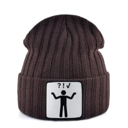 Knitted Skullies Beanie With Animals Patch Men Women Outdoor Casual Sport Hats Autumn Winter Solid Color Hip Hop Beanies